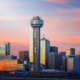 Dallas skyline at sunset with Reunion Tower — financial planning checklist for turning 65 in Dallas