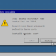Retro computer dialog box reading "Your money software was installed in 1984. Install update now?" with Later and Install buttons.